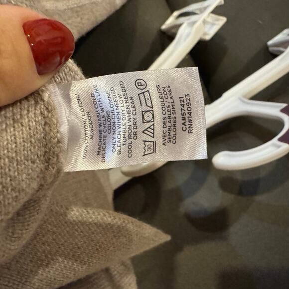 Loft Women’s Window Pane Mock Neck Tan Sweater Size L - Picture 3 of 6